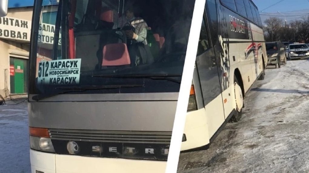На два часа застряли на обочине трассы: автобус с 40 пассажирами попал в ДТП в Новосибирской области