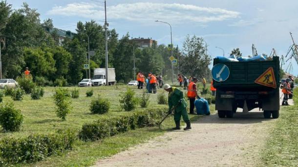 Мэрия начала бороться с травой с помощью железнодорожников