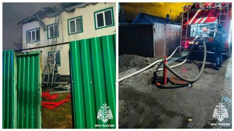 Пожар на площади 200 «квадратов» охватил дом в Ленинском районе Новосибирска