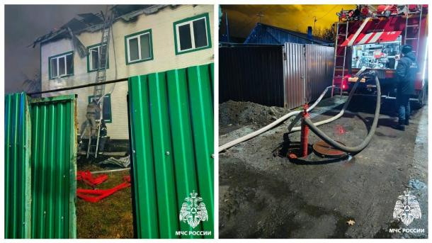 Пожар на площади 200 «квадратов» охватил дом в Ленинском районе Новосибирска