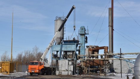 В Омске вновь начал работу асфальтобетонный завод