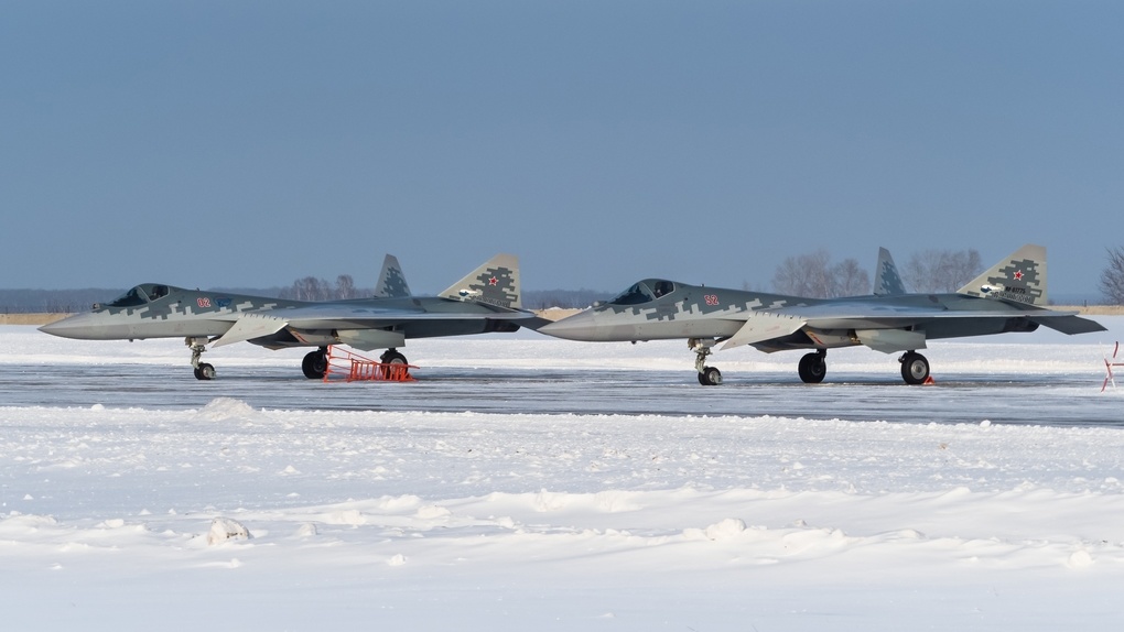 Два новых военных истребителя заметили в новосибирском аэропорту Толмачёво. ФОТО