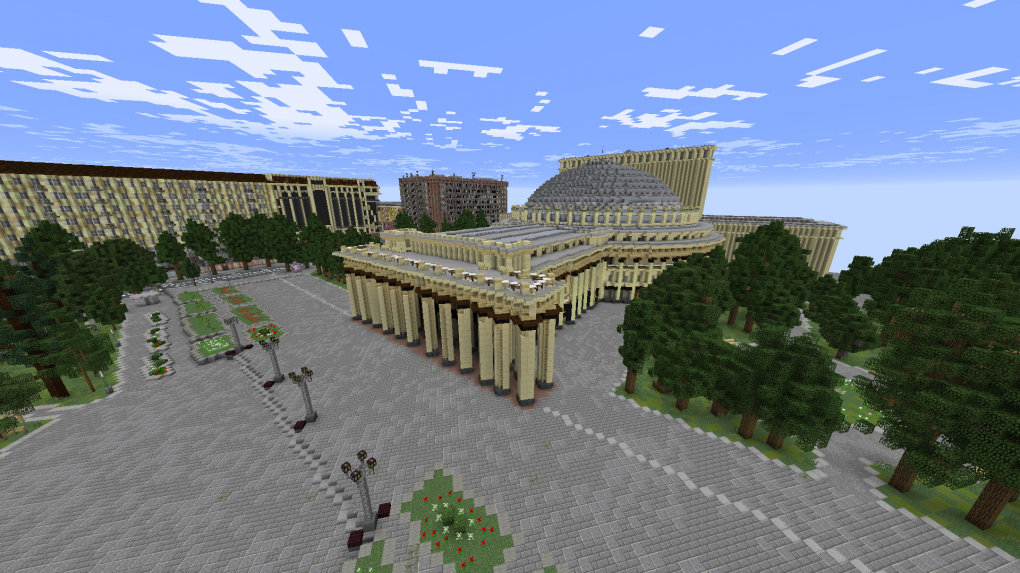 Геймеры воссоздали копию Новосибирска в компьютерной игре — показываем, как выглядит виртуальная площадь Ленина