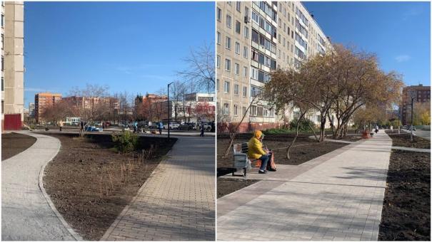 В октябре завершат благоустройство сквера «Радуга» в Новосибирске