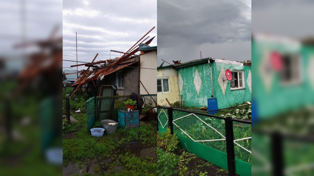 Пенсионер чуть не погиб во время урагана под Новосибирском