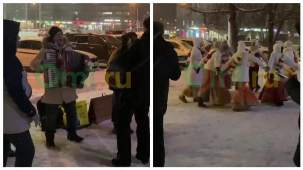 «Харе Кришна»: кришнаиты с песнями пустились в новогодний хоровод в Новосибирске