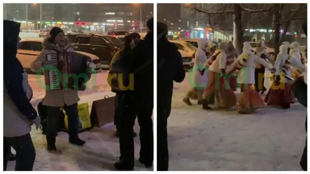 «Харе Кришна»: кришнаиты с песнями пустились в новогодний хоровод в Новосибирске