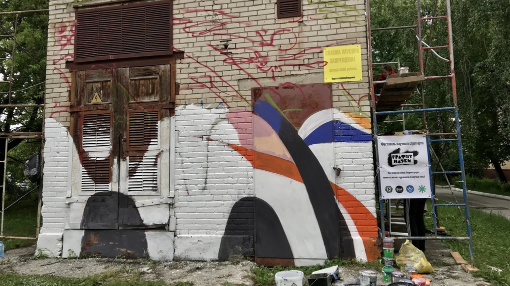 Жители новосибирского Академгородка угрожают испортить работы для фестиваля «Графити Науки»