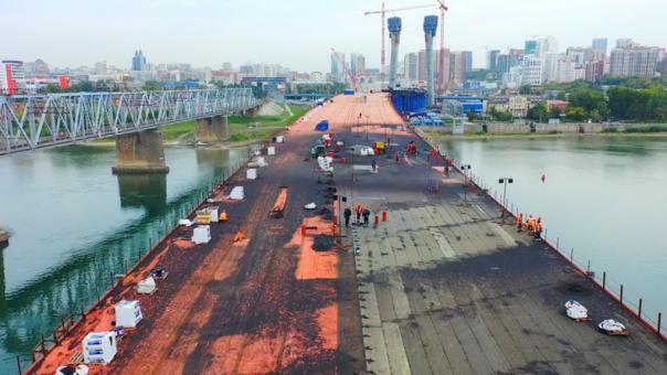 На 70% выполнили гидроизоляцию полотна четвёртого моста в Новосибирске