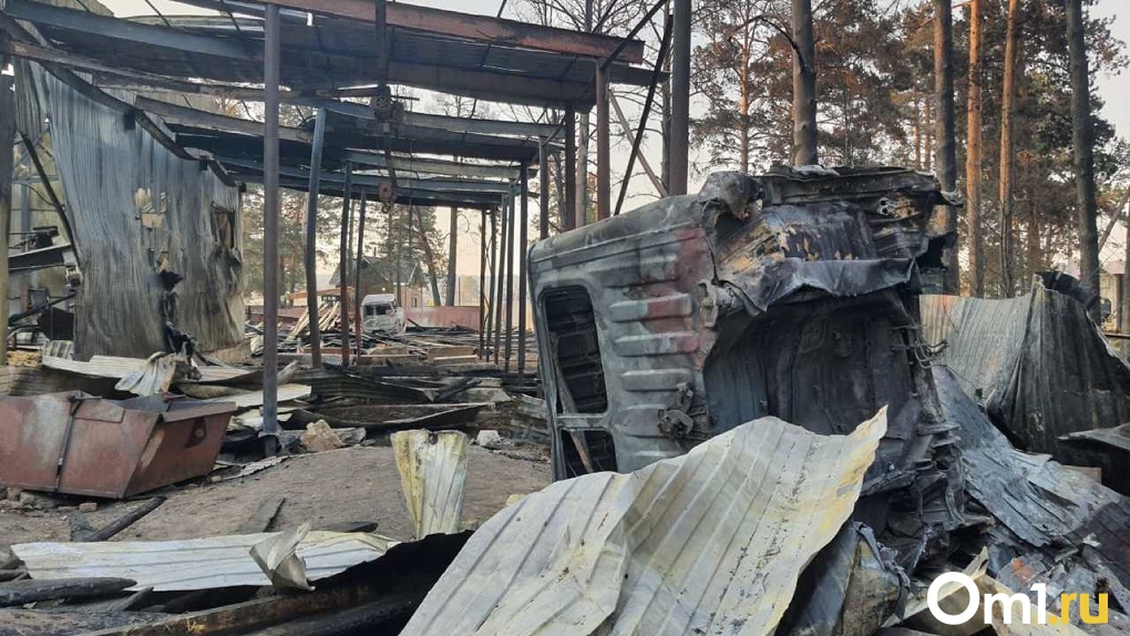 Шокирующие кадры: огонь охватил сырзавод под Новосибирском. Выгорели два здания