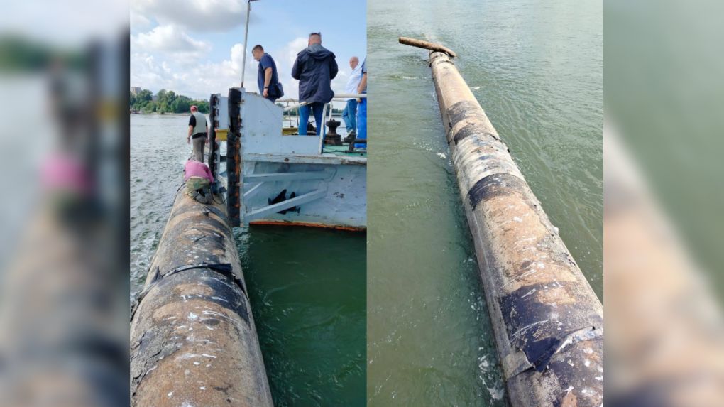 Всплывший водопровод угрожает безопасности судоводителей в Новосибирске