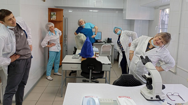 Утренняя зарядка стала привычной для сотрудников Клинического противо-туберкулезного диспансера