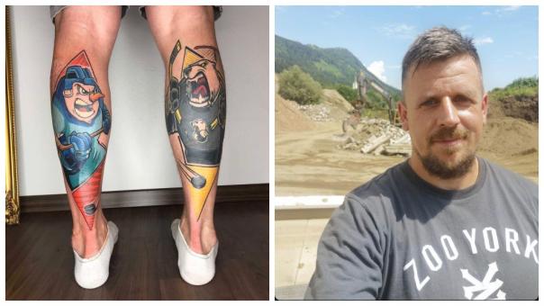 Болельщик из Австрии набил татуировку с талисманом ХК «Сибирь»