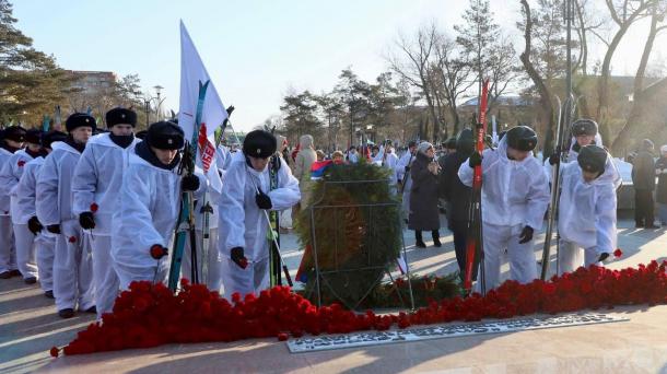 В Омской области стартовал патриотический лыжный пробег «Марш-бросок»