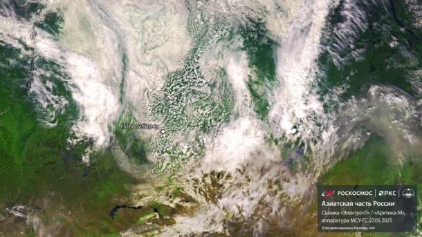 Аномальный циклон, накрывший Новосибирск, показали из космоса
