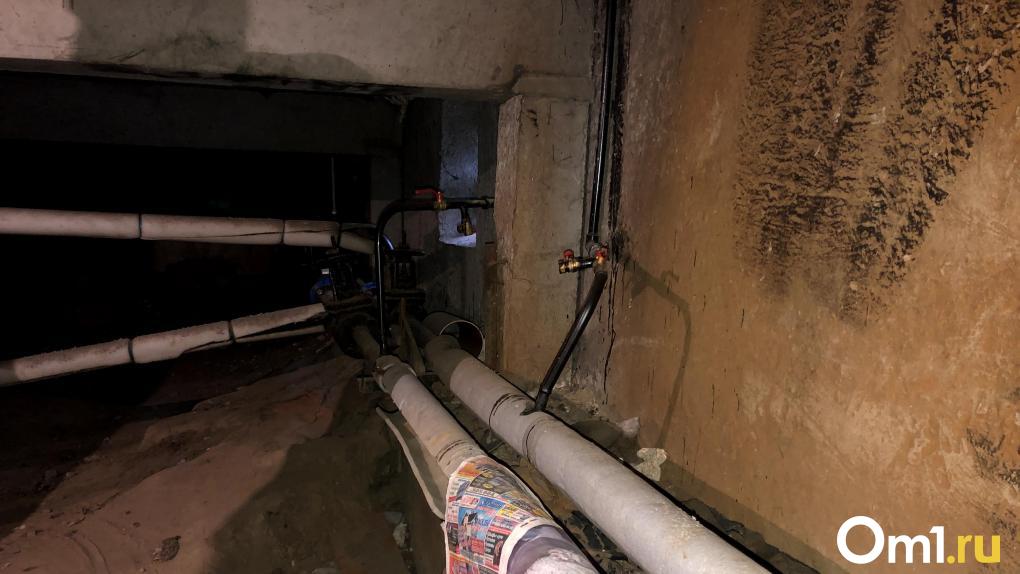 Жители омской хрущёвки страдают из-за чужих труб в своём подвале