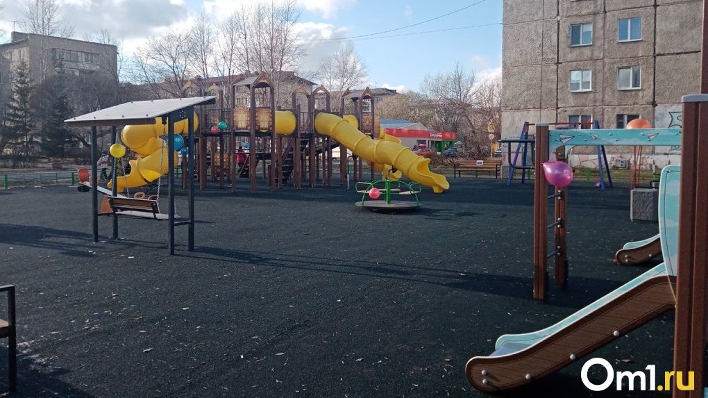 По проекту омичей открыта детская площадка в посёлке Светлый