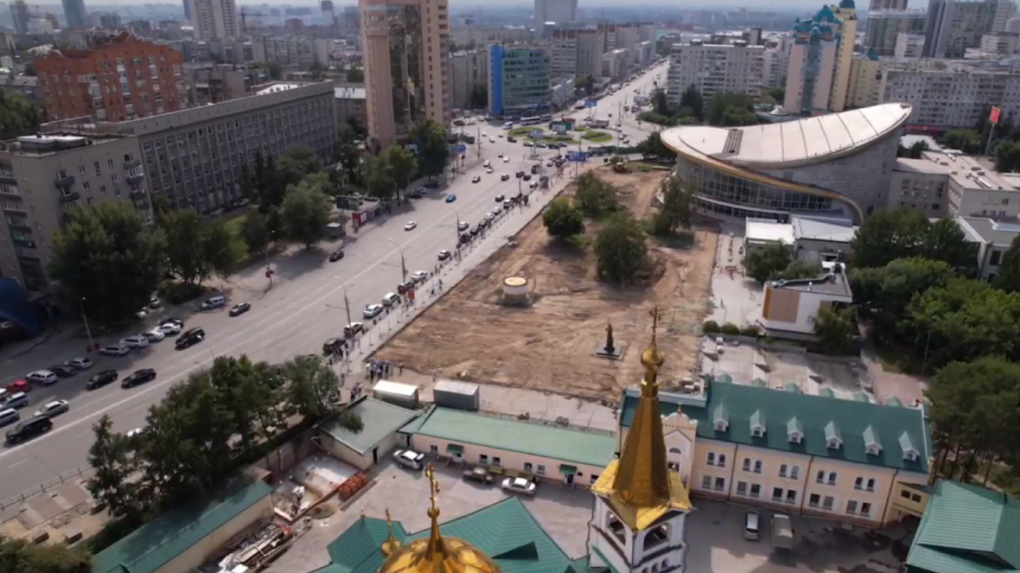 Парковка возле цирка и Нарымского сквера в Новосибирске станет пешеходной зоной