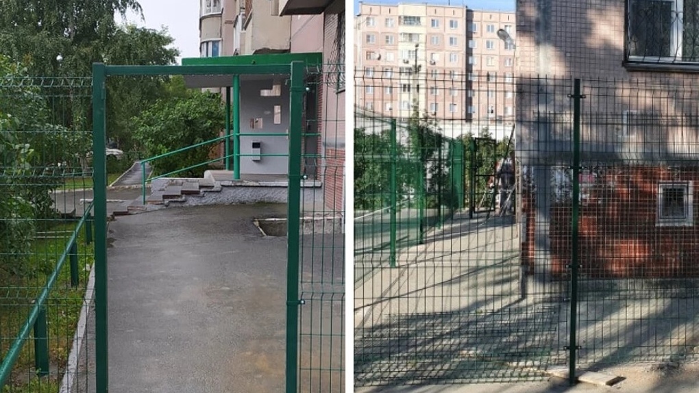 В Новосибирске сняли дверь со скандального ограждения на улице Белинского