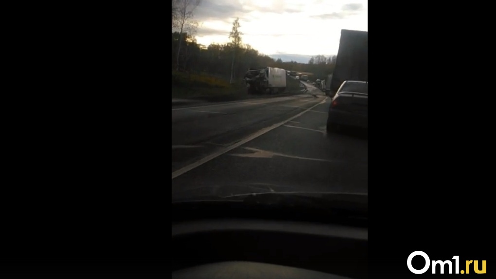 На трассе Омск – Тюмень столкнулись две фуры: погиб водитель