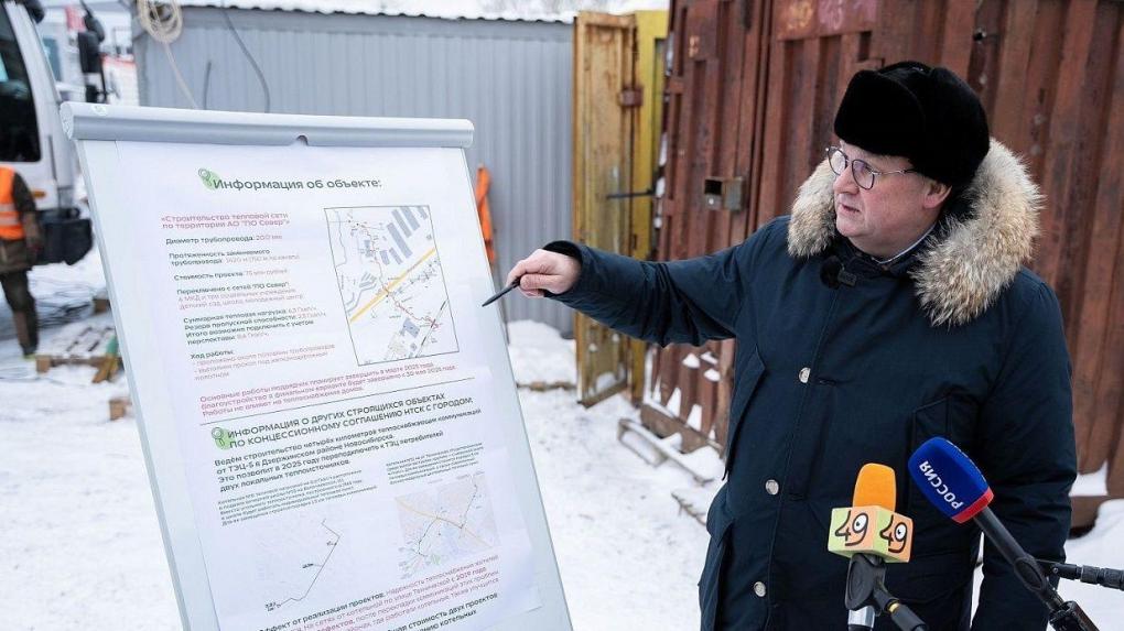 Почти пять километров новых теплосетей строят в Дзержинском районе Новосибирска