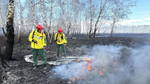 В Омской области произошёл крупный пожар из-за двоих рыбаков