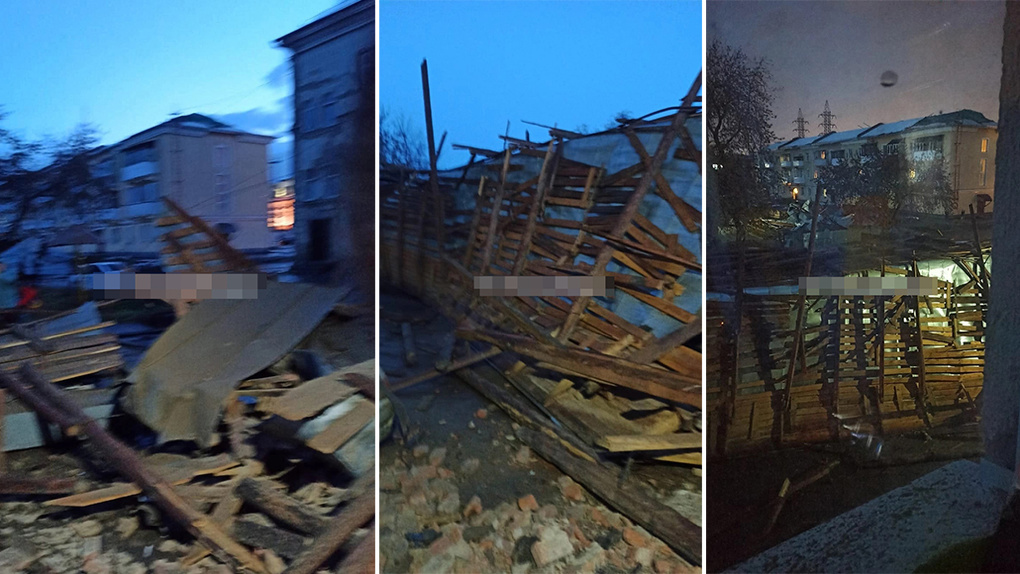 Опубликованы кадры последствий срыва кровли общежития в Ленинском районе Новосибирска. ВИДЕО