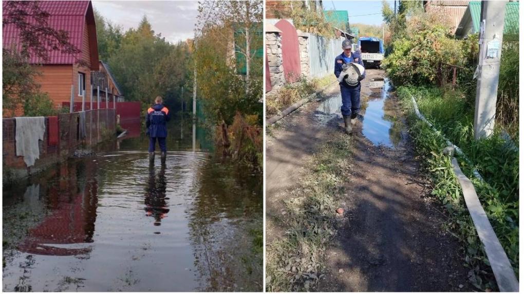 В Новосибирске третий день борются с водой в затопленном СНТ