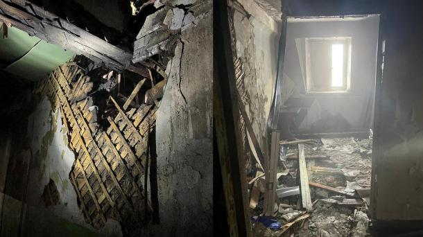 Прокуратура: омский дом с осыпающимся потолком может рухнуть