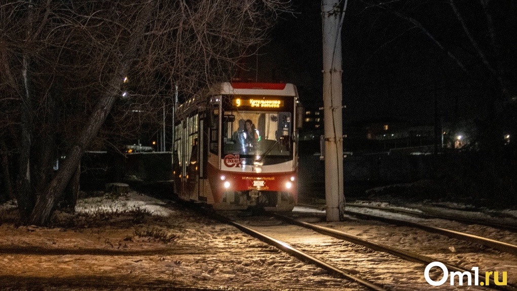 Первые троллейбусы и трамваи, украшенные по-новогоднему, выехали на улицы Омска