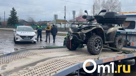 Под Омском поймали бесправного нетрезвого квадроциклиста