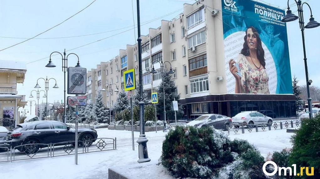 В Омск пришла зима. Последствия мощного ночного снегопада
