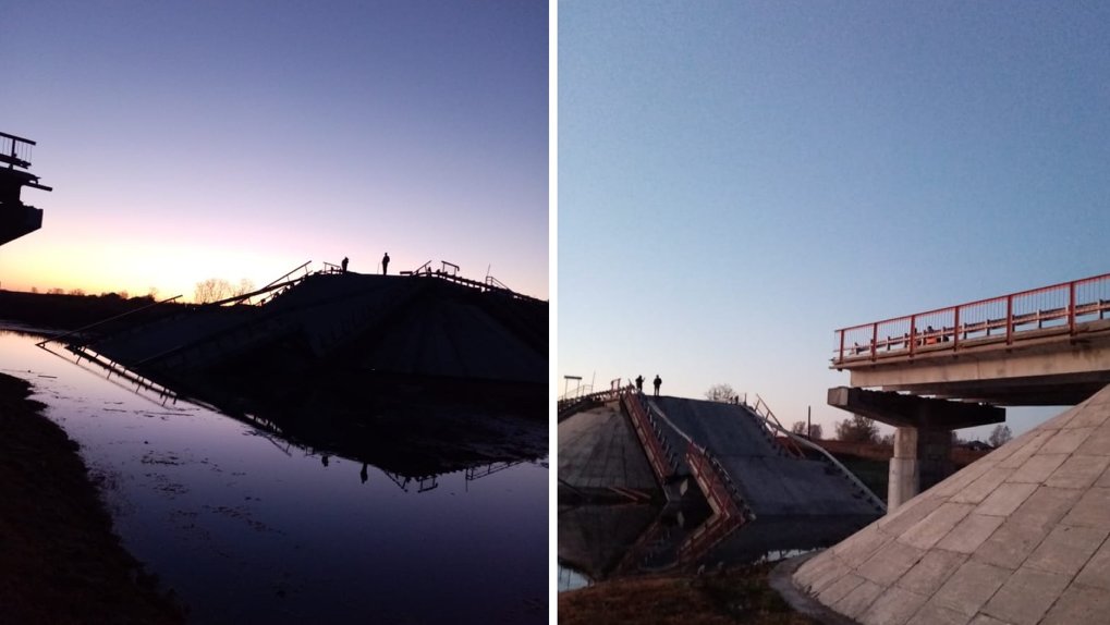 Перегруженная фура могла стать причиной обрушения моста под Новосибирском