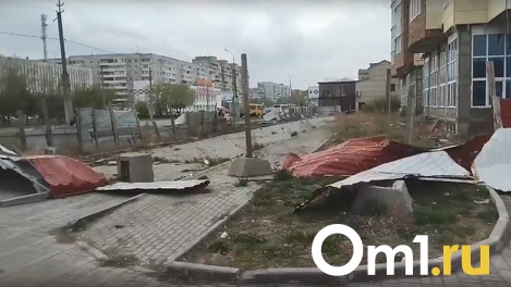Маленького омича едва не покалечило куском забора