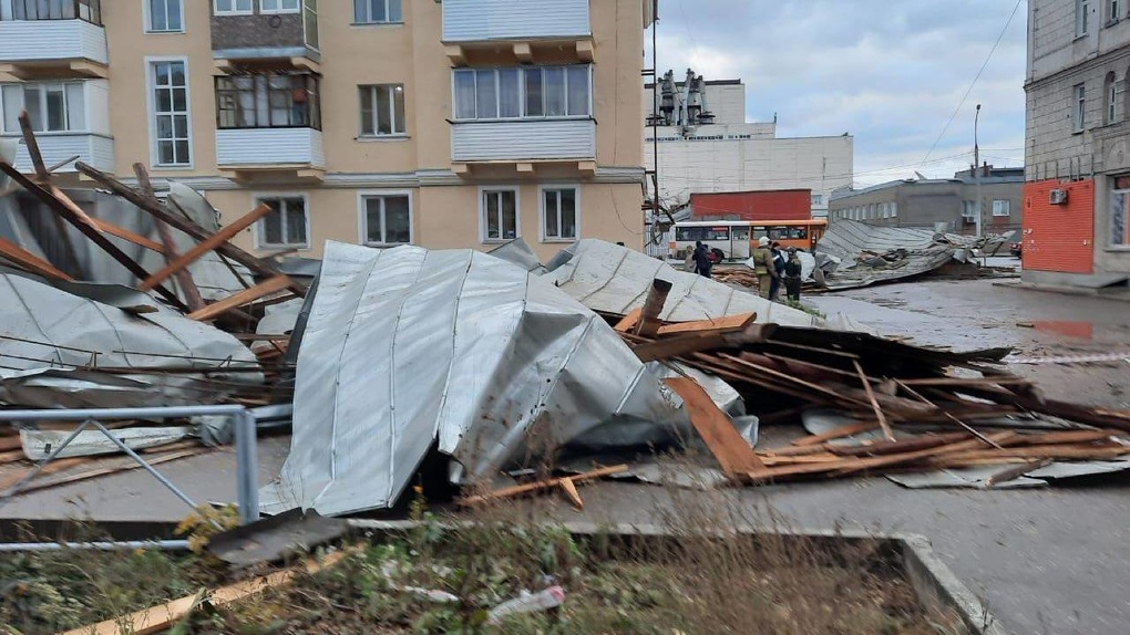 Обрывы электропередач и падение остановок: стали известны последствия урагана в Новосибирске 23 октября