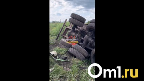 Жуткие кадры: в 200 км от Омска поезд врезался в грузовой автомобиль, который выехал на ж/д переезд