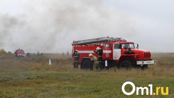 При пожаре на бывшем заводе в Омской области погиб человек