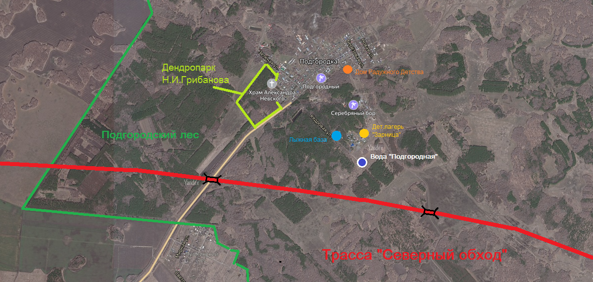 Карта северного обхода в омске