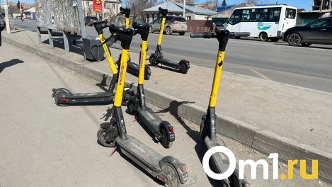 Омские власти запретили оставлять прокатные самокаты в центре города