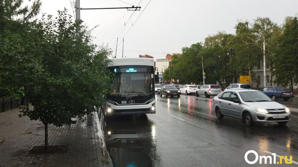 В Омске остановили движение троллейбусов в центре города