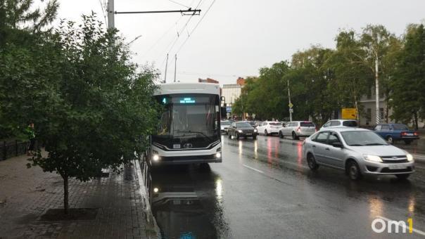 В Омске остановили движение троллейбусов в центре города