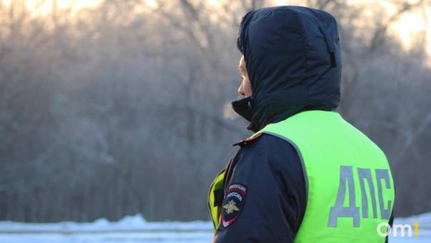Омские автоинспекторы пришли на помощь водителю на трассе