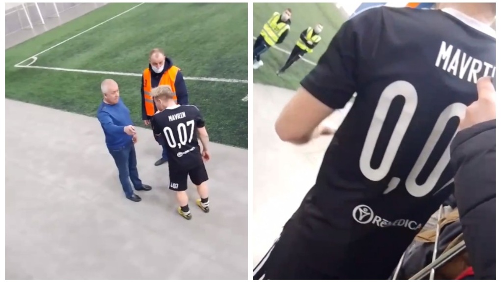 Видео конфликта футболиста команды «Амкал» с работником новосибирского стадиона появилось в сети