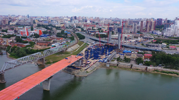 Пролётное строение четвёртого моста через Обь опустят на 2,8 метра