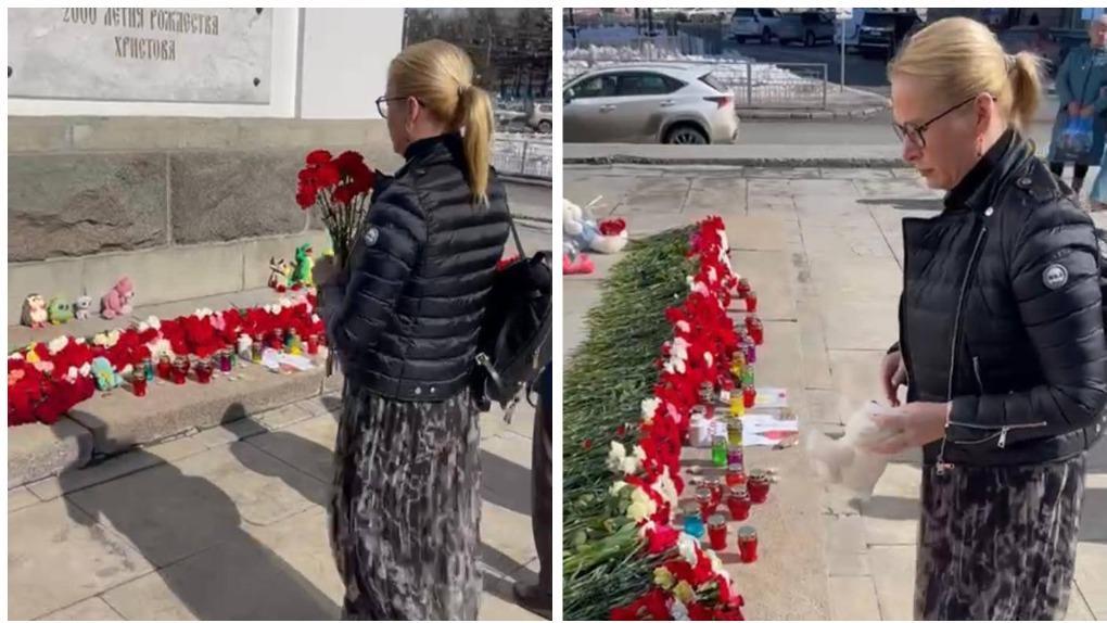 Вице-мэр Новосибирска Анна Терешкова возложила цветы в память о погибших в «Крокусе»