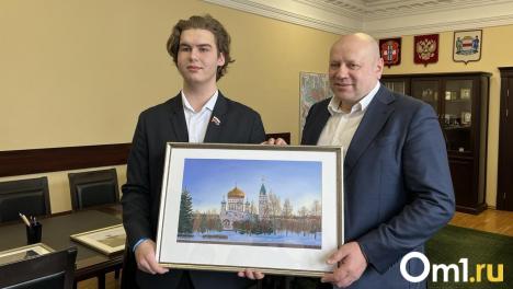 Мэр Омска встретился с талантливым гимназистом