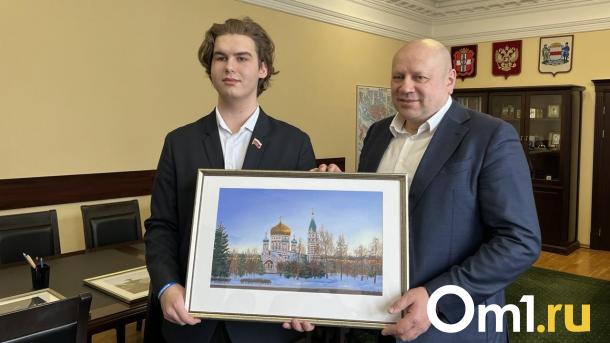 Мэр Омска встретился с талантливым гимназистом