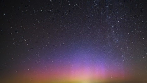 Жители севера Омской области стали свидетелями полярного сияния