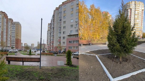 В Омске благоустроили две территории на Левом берегу