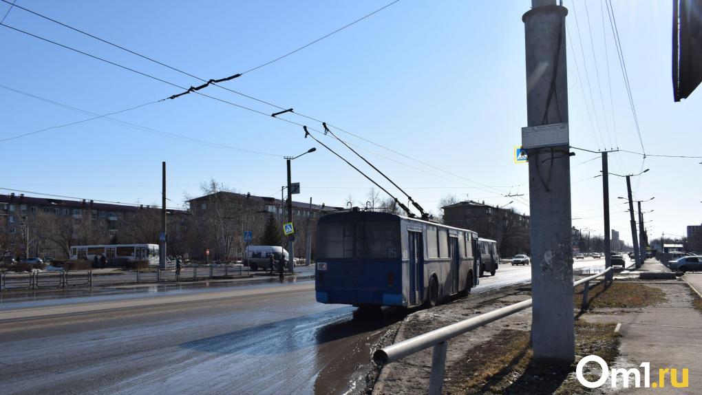 В Омске из-за подтопления сокращают маршруты троллейбусов